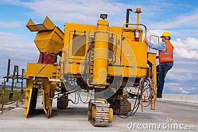 Highway road construction Stock Photo