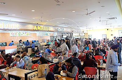 Highway Roadside Restaurant on Delhi - Agra motorway Editorial Stock Photo