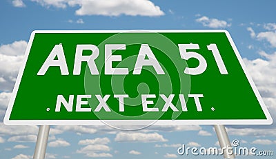 Highway sign for Area 51 Stock Photo