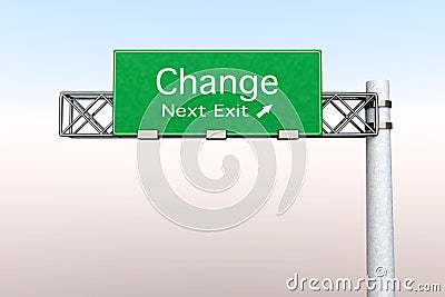 Highway Sign - Change Stock Photo