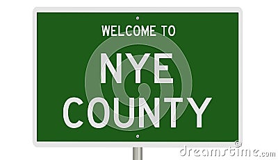 Highway sign for Nye County Stock Photo