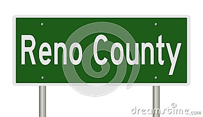 Highway sign for Reno County Stock Photo