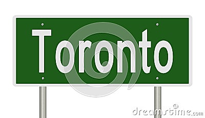 Highway sign for Toronto Ontario Stock Photo