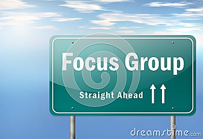 Highway Signpost Focus Group Stock Photo