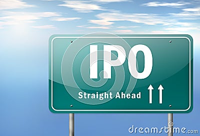 Highway Signpost IPO Stock Photo