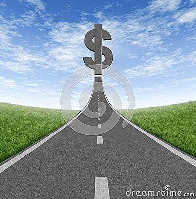 Highway To Wealth Stock Photo