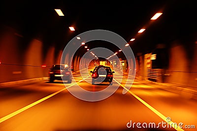 Highway tunnel Stock Photo