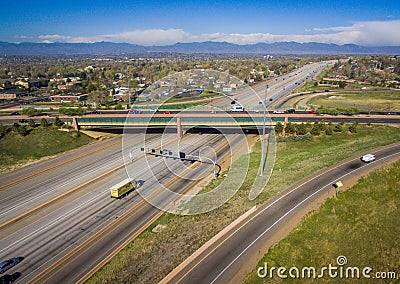 Highway 36, Westminster, Colorado Stock Photo