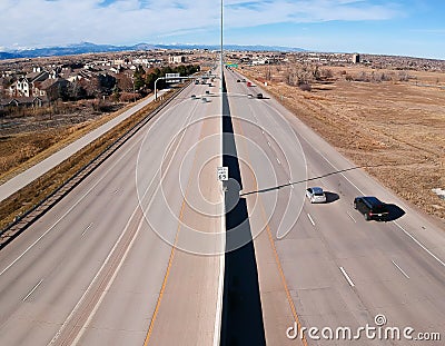 Highway 36 in Westminster Colorado Viewed From Above Editorial Stock Photo