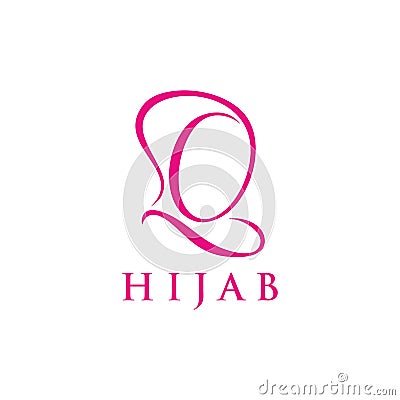 Hijab abstract logo vector design Stock Photo