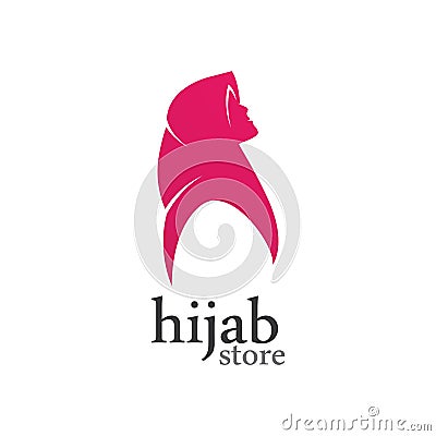 Hijab store Vector Illustration