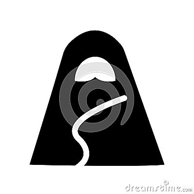 Hijab veil icon. Trendy Hijab veil logo concept on white background from Religion collection Vector Illustration