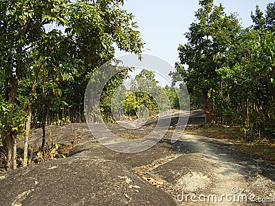 Hijibiji nature jungle stone rock trees Stock Photo