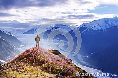 Hike in Alaska Stock Photo