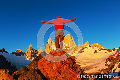 Hike in Patagonia Stock Photo