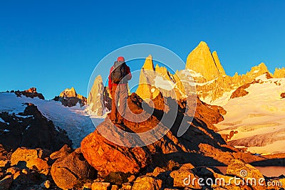 Hike in Patagonia Stock Photo
