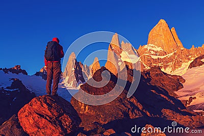 Hike in Patagonia Stock Photo