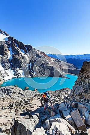 Hike in Patagonia Stock Photo