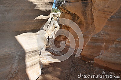 Willis creek slot canyon in escalante utah Stock Photo