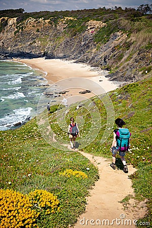 Hiker trail Stock Photo