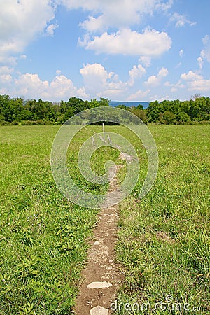 Hiker Trail Rural Pennsylvania Stock Photo