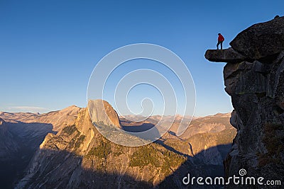 Hiker in Yosemite National Park, California, USA Editorial Stock Photo