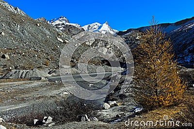 Hiking area Zermatt, Switzerland Stock Photo