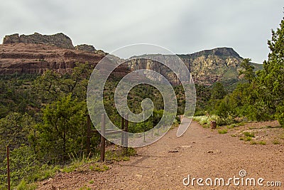 Hiking In The Coconino National Forest In Sedona Arizona Stock Photo