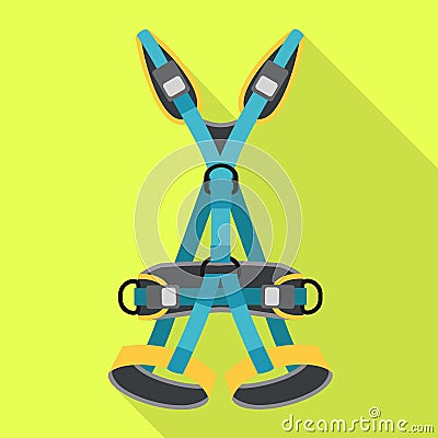 Hiking belt set icon, flat style Vector Illustration