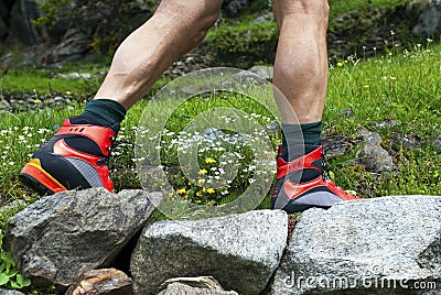 Hiking boots Stock Photo