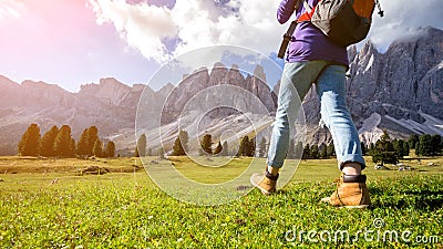 Hiking boots Stock Photo