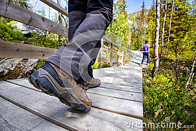 Hiking boots Stock Photo