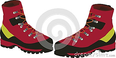 Hiking boots Vector Illustration