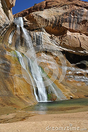 Hiking calf creek falls in escalante utah Stock Photo