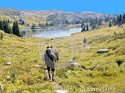 Hiking in Canada Stock Photo