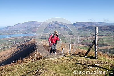 Hiking on Cruach Mharthain Stock Photo