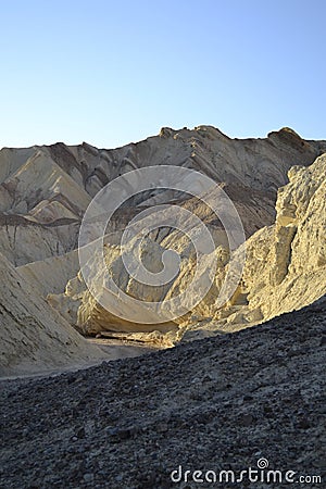 Hiking in the Death Valley Stock Photo