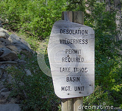 Hiking In Desolation Wilderness Near Lake Tahoe Stock Photo