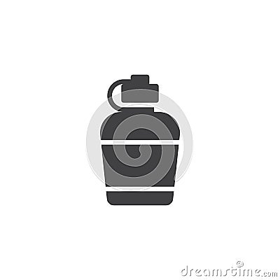 Hiking flask vector icon Vector Illustration