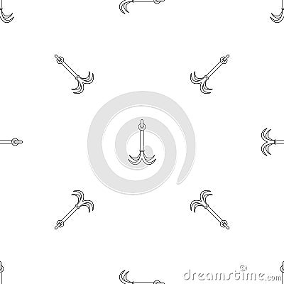 Hiking hook icon, outline style Vector Illustration