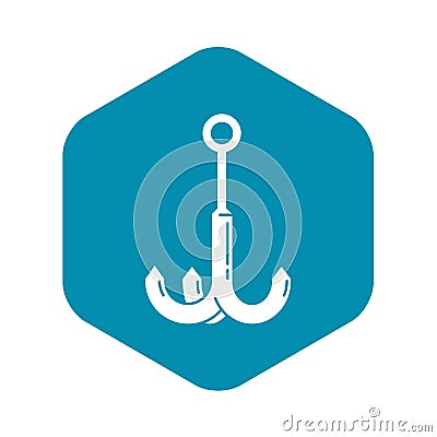 Hiking hook icon, simple style Vector Illustration