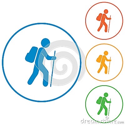 Hiking icon illustration Vector Illustration