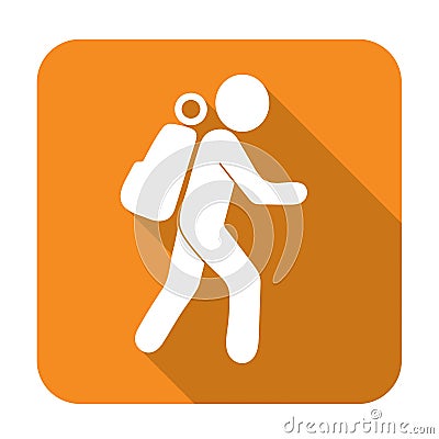 Hiking icon illustration Vector Illustration