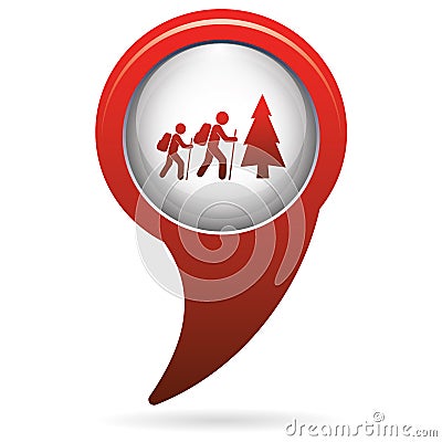 Hiking icon illustration Vector Illustration