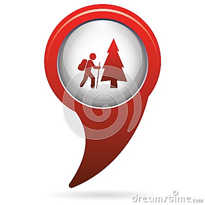 Hiking icon illustration Vector Illustration