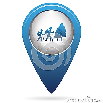 Hiking icon illustration Vector Illustration