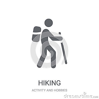 Hiking icon. Trendy Hiking logo concept on white background from Vector Illustration