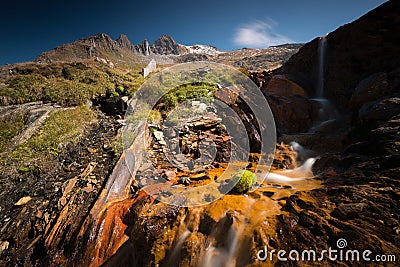 Hiking in the mountains Stock Photo