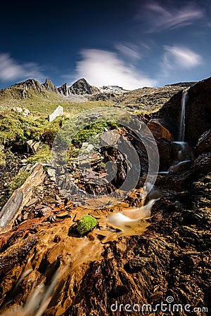 Hiking in the mountains Stock Photo