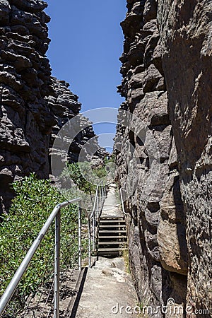 hiking path to the pinnacle lookout, The Central Grampians, Victoria, Australia Stock Photo